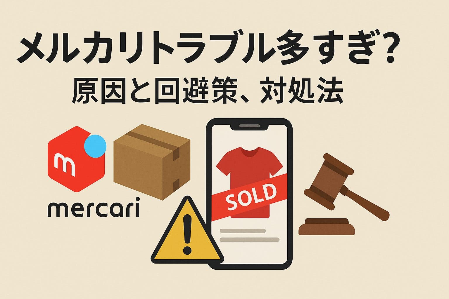 【解決策】メルカリのトラブルは多すぎる？原因と回避策、発生時の対処法を徹底解説