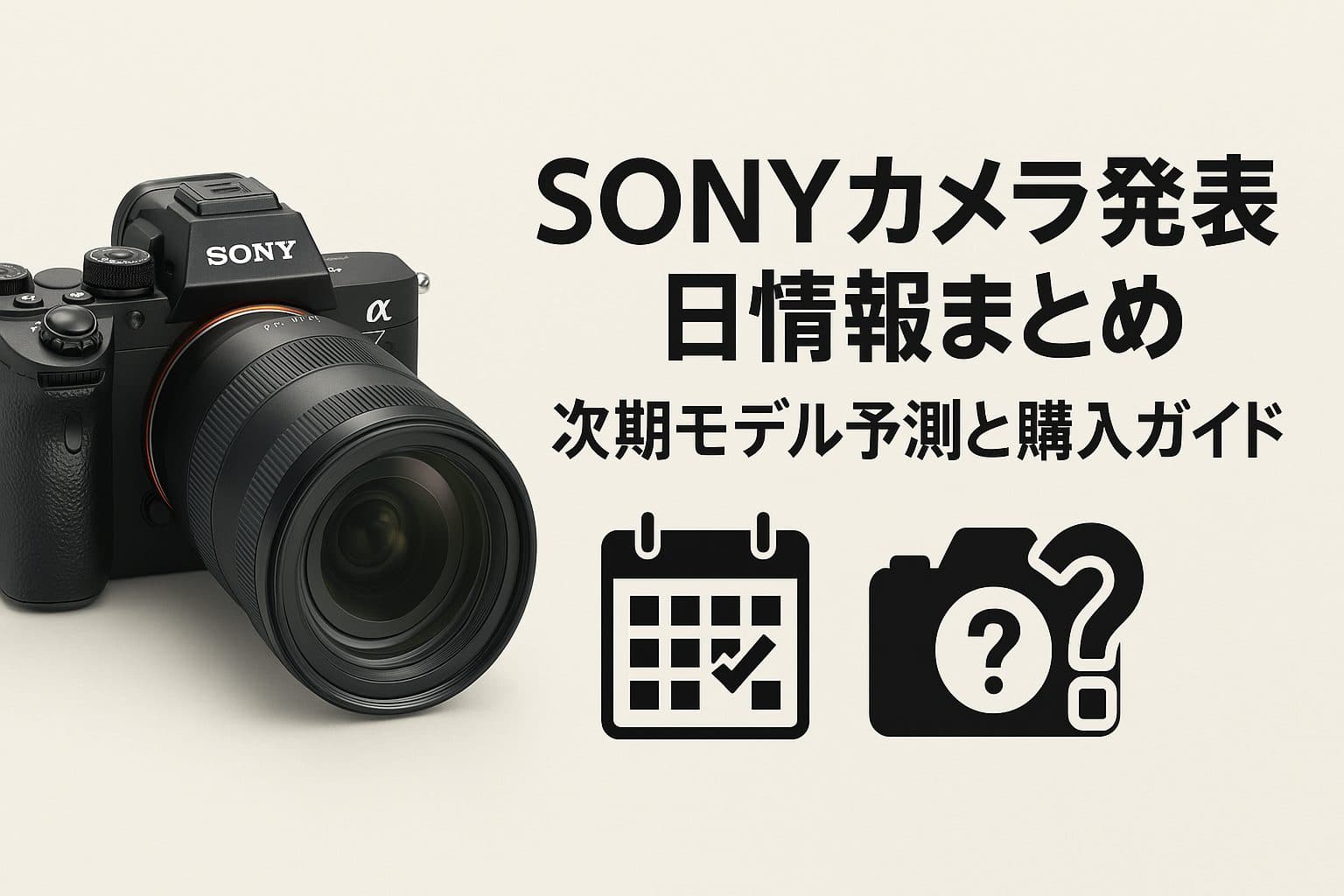 SONYカメラ発売日まとめ 2025年最新モデルと今後の予測