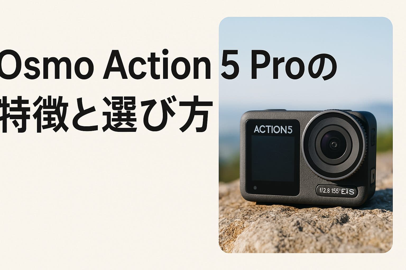 DJI最新アクションカメラ徹底解説：Osmo Action 5 Proの特徴と選び方