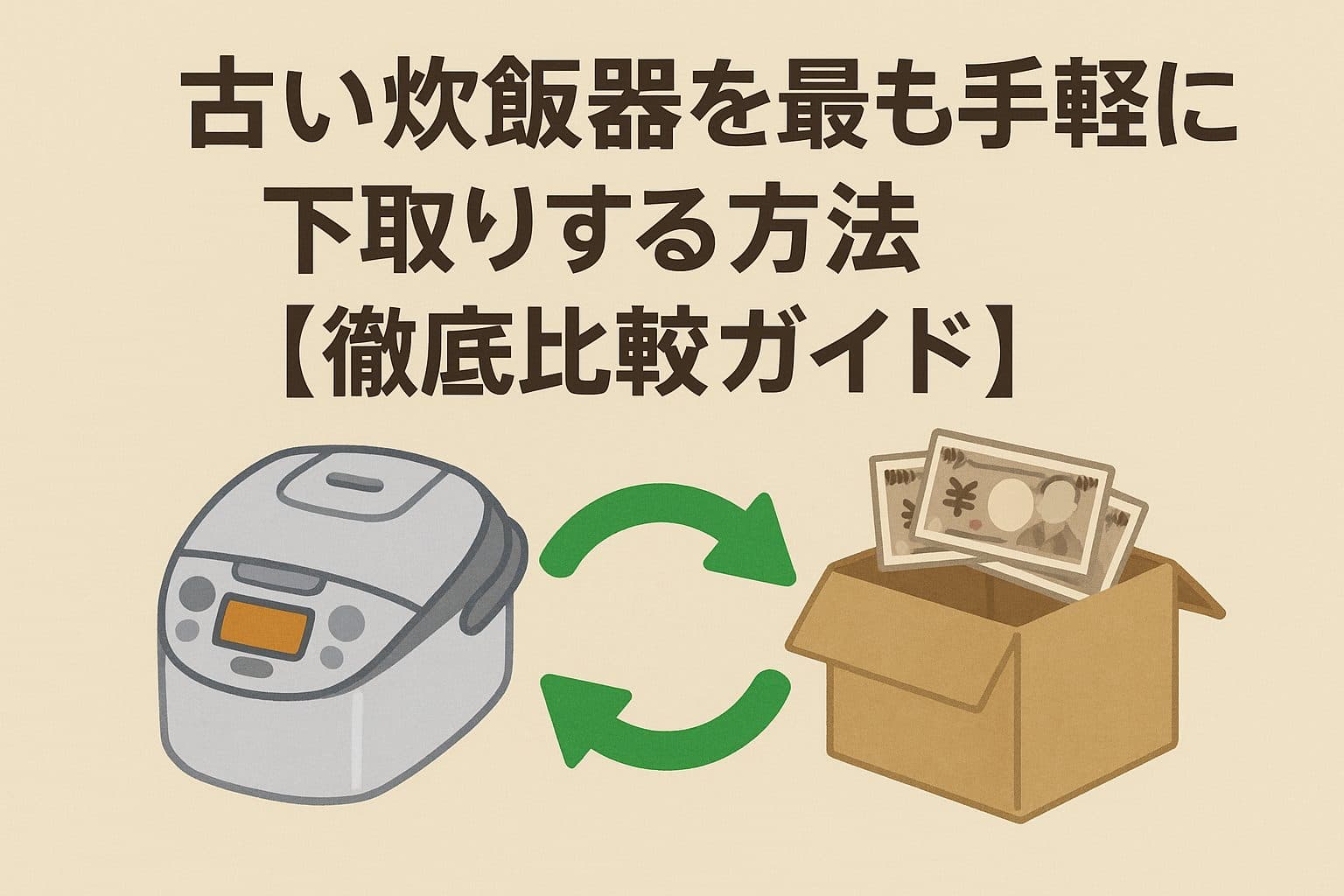 古い炊飯器を最も手軽に下取りする方法【徹底比較ガイド】